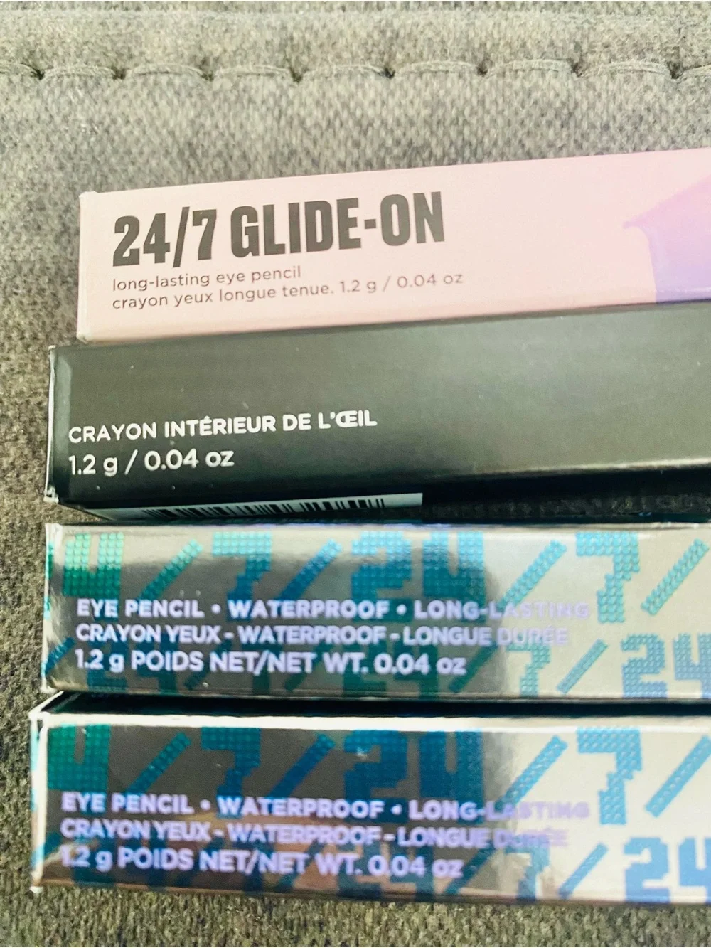 4 x NIB UD Urban Decay 24/7 Glide-On Eye Pencil Vice, Smoke, Legend, Zero